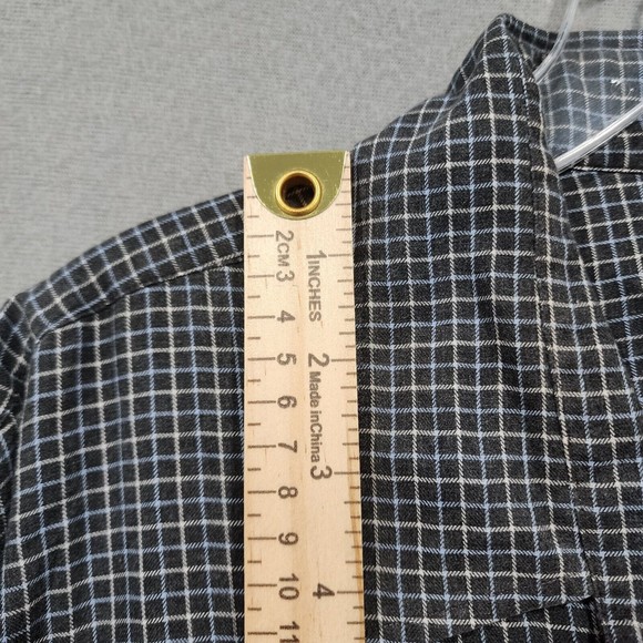 Polo Ralph Lauren Shirt Mens 3XB Black White Chekcer 100% Cotton Black Pony Vtg - Picture 10 of 16